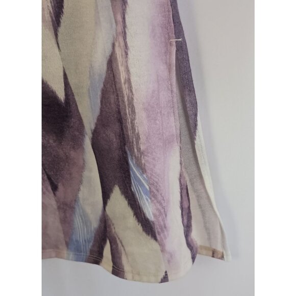 Chico’s Brushed Side-Slit Tunic Blouse Women’s Size 4P Lavender Top Soft - Picture 7 of 9